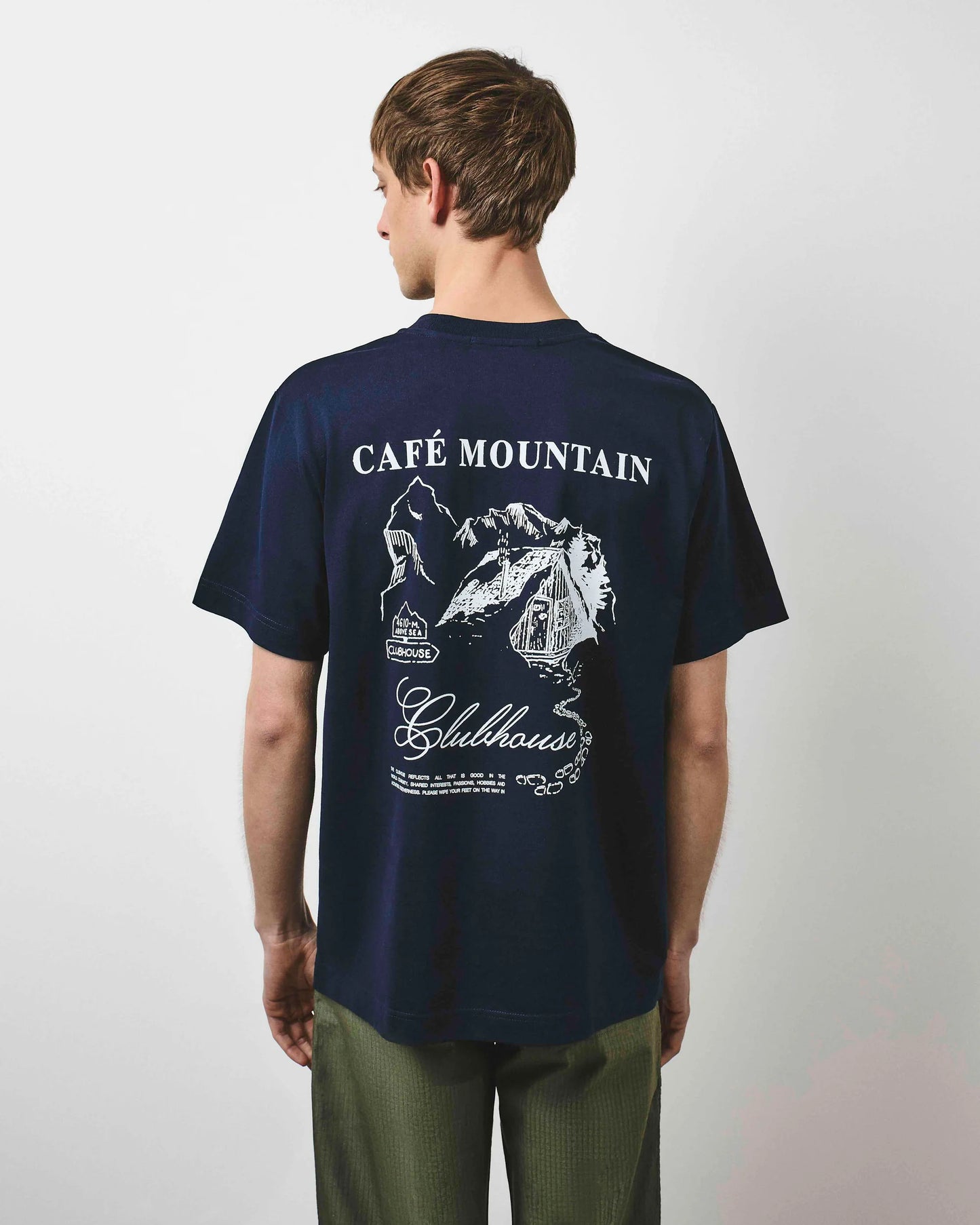 Café Mountain Refuge T-Shirt - Deep Navy