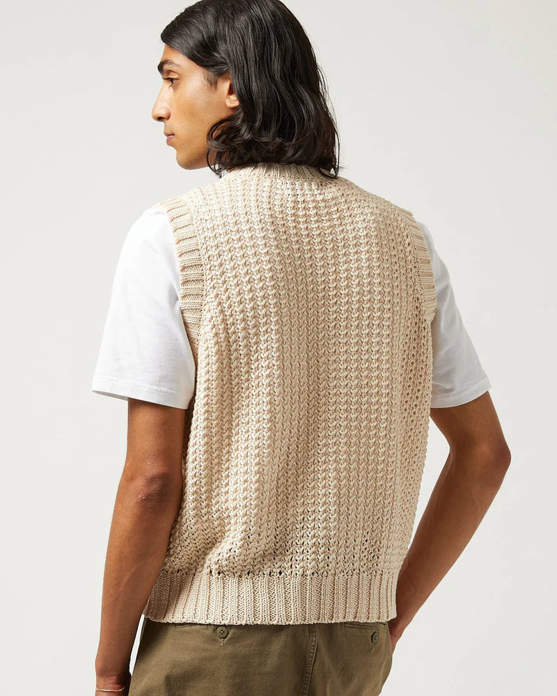 Corridor Mercerised Vest - Natural