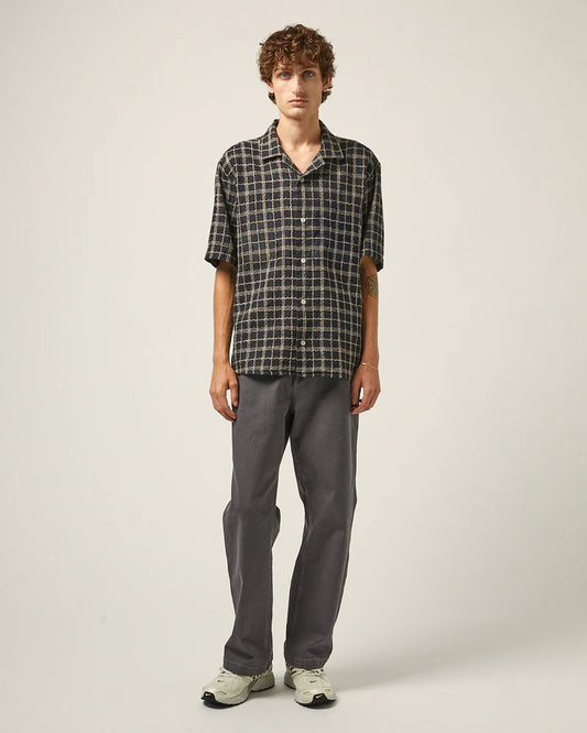 Corridor Wavy Linen SS Shirt - Black