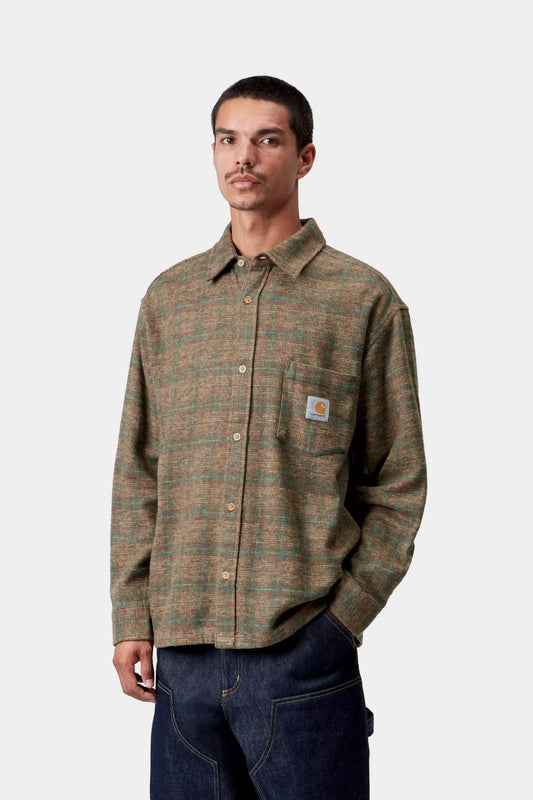 Carhartt WIP L/S Bagley Shirt - Brown Check
