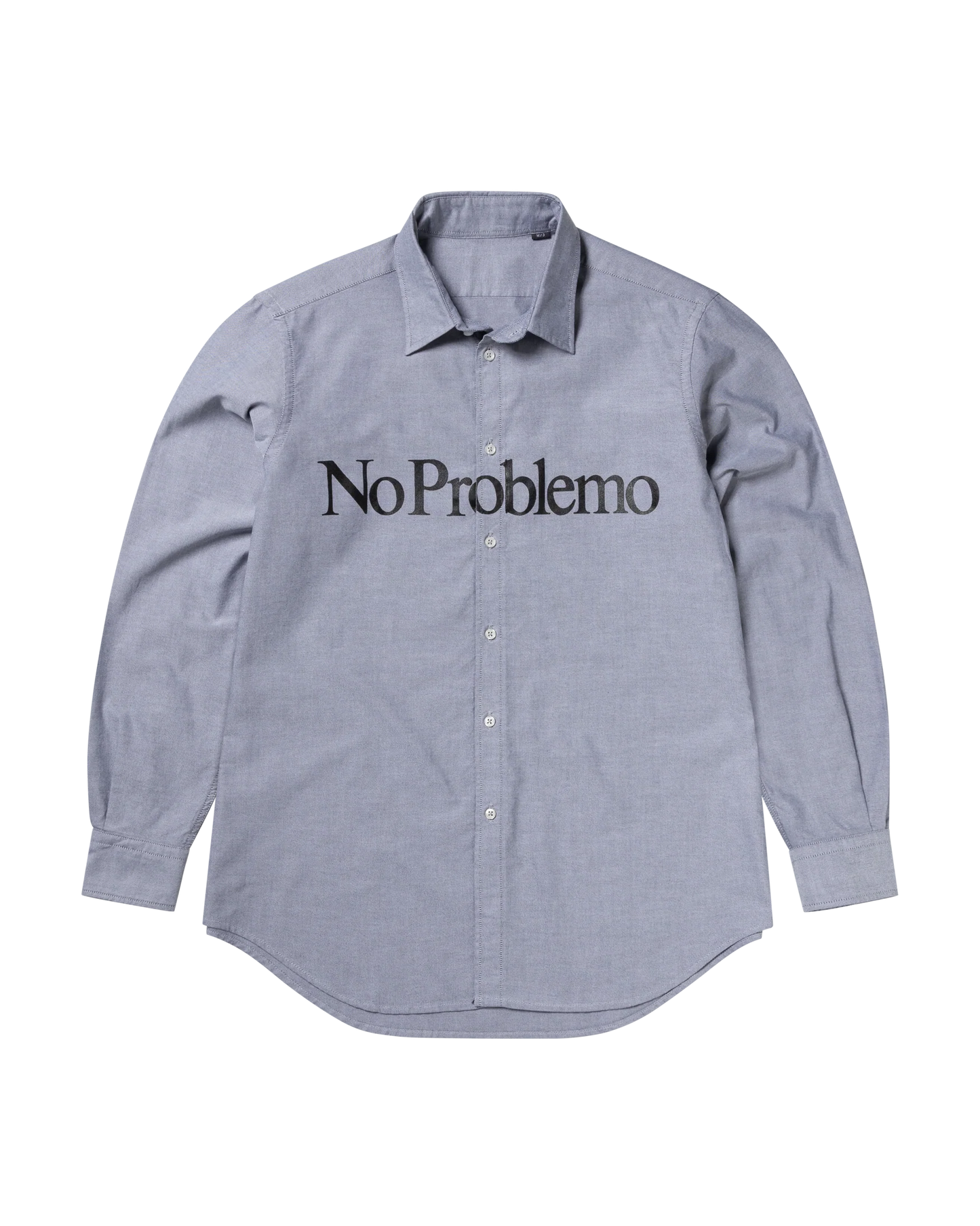 Gray shirt with 'No Problemo' text on a white background