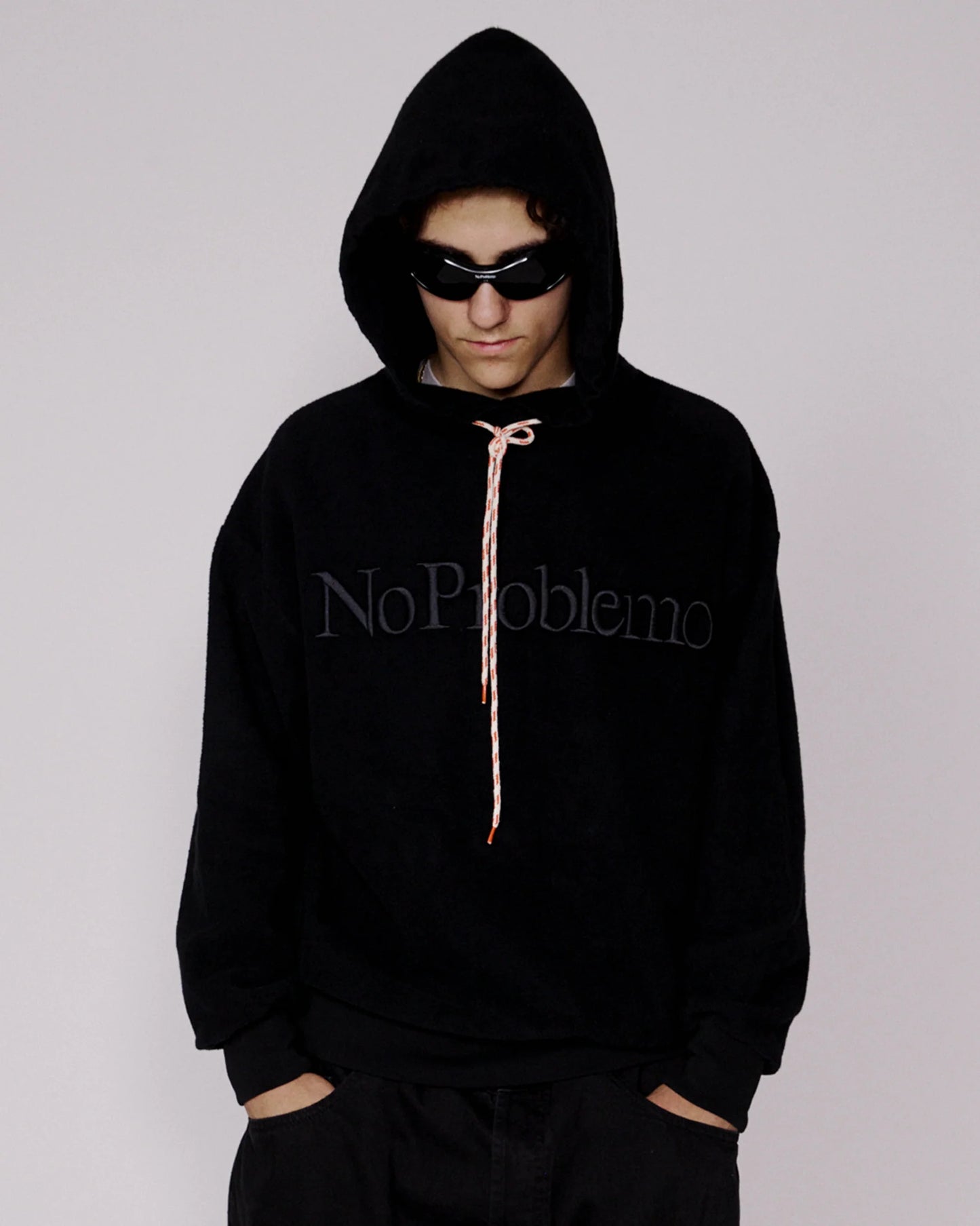 No Problemo Reverse Fleece Hoodie - Black