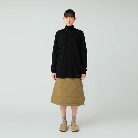 Snow Peak Merino Wool Half Zip Pullover - Black