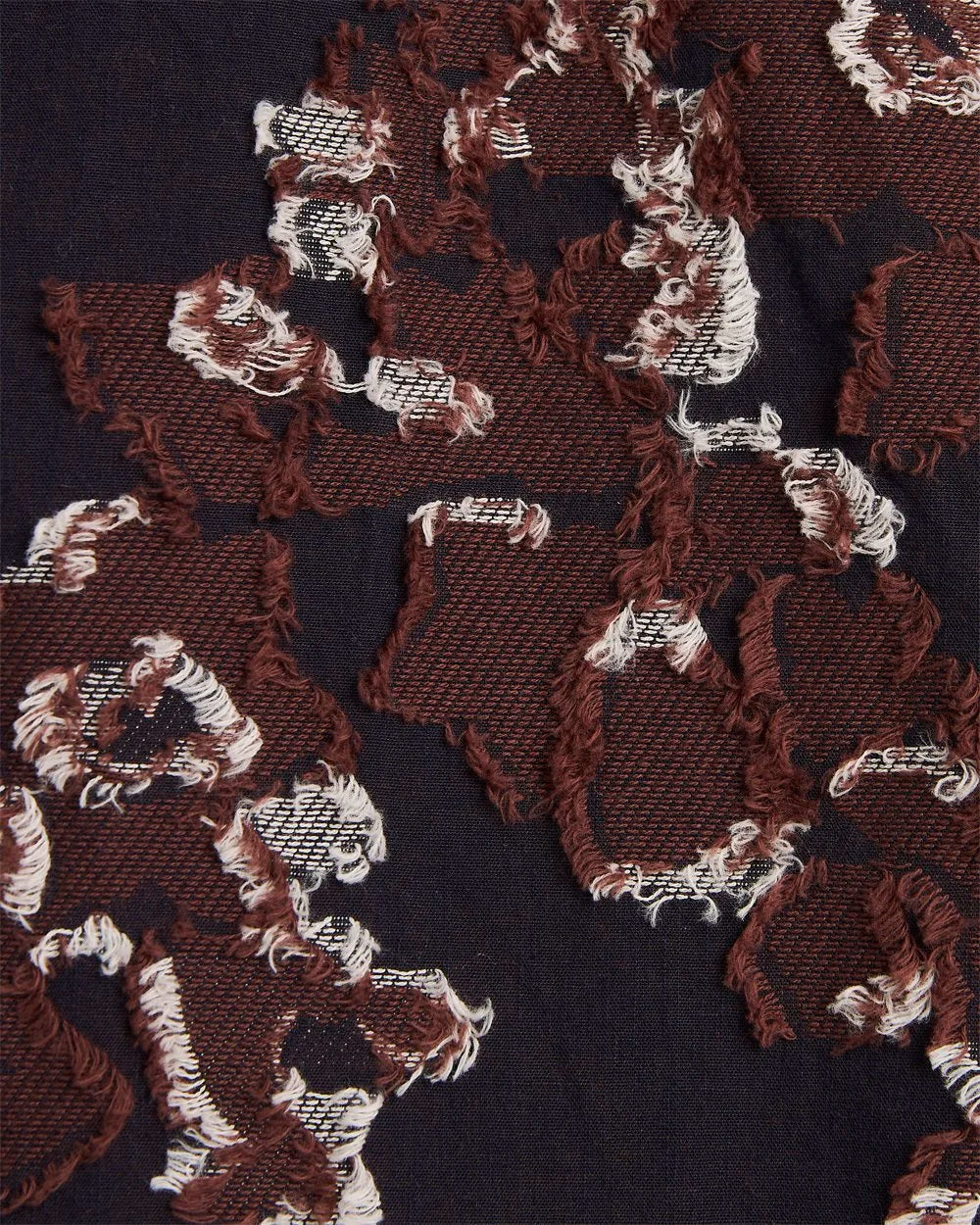 Café Mountain Floral Jacquard Vacation Shirt - Purple