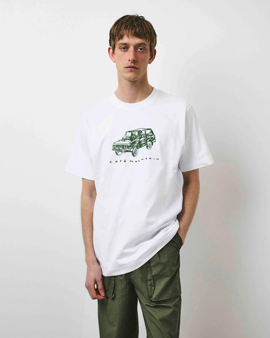 Café Mountain Scribble Rangey T-Shirt - White