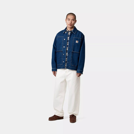 Carhartt WIP Aaron Pant 'Smith' Denim - White