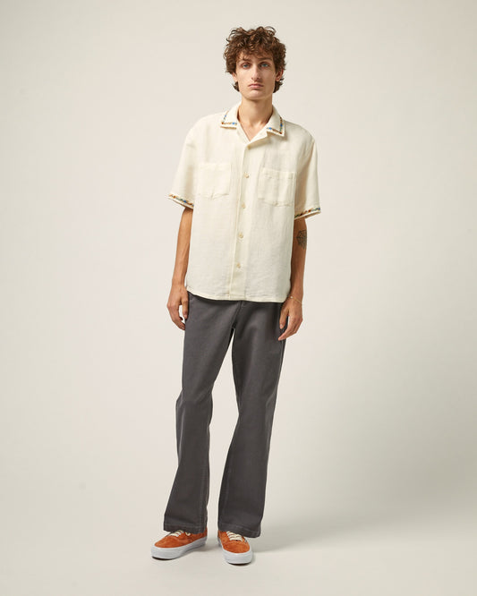 Corridor Rose Chain SS Camp Shirt - Natural