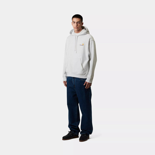 Carhartt WIP Hooded American Script Sweatshirt - Ash Heather