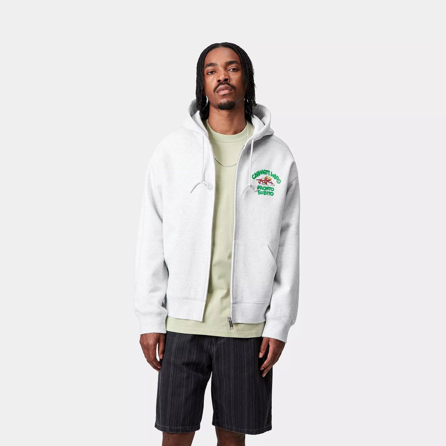 Carhartt WIP Hooded Pronto Full Zip - Heather Grey