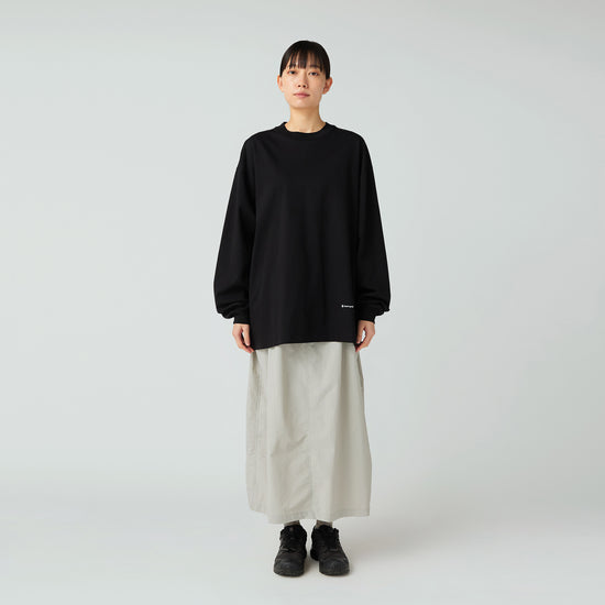 Snow Peak Organic Cotton Mercerised L/S T-Shirt - Black