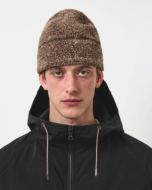 Café Mountain Fleece Cabin Beanie - Natural Fleck