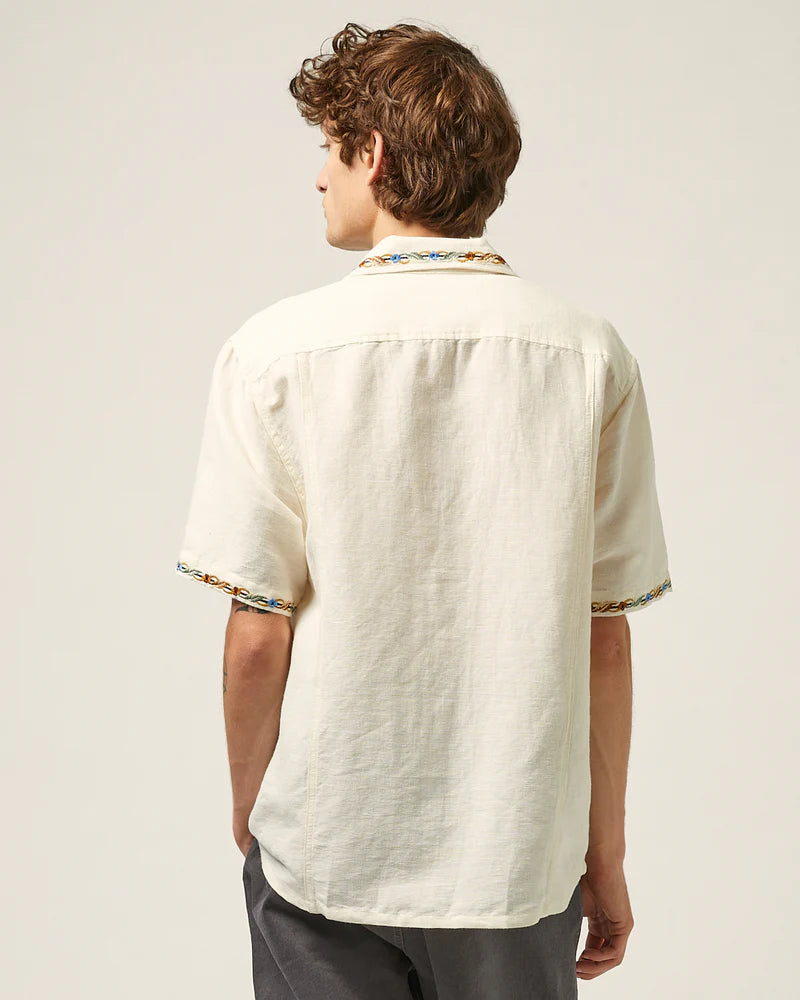 Corridor Rose Chain SS Camp Shirt - Natural