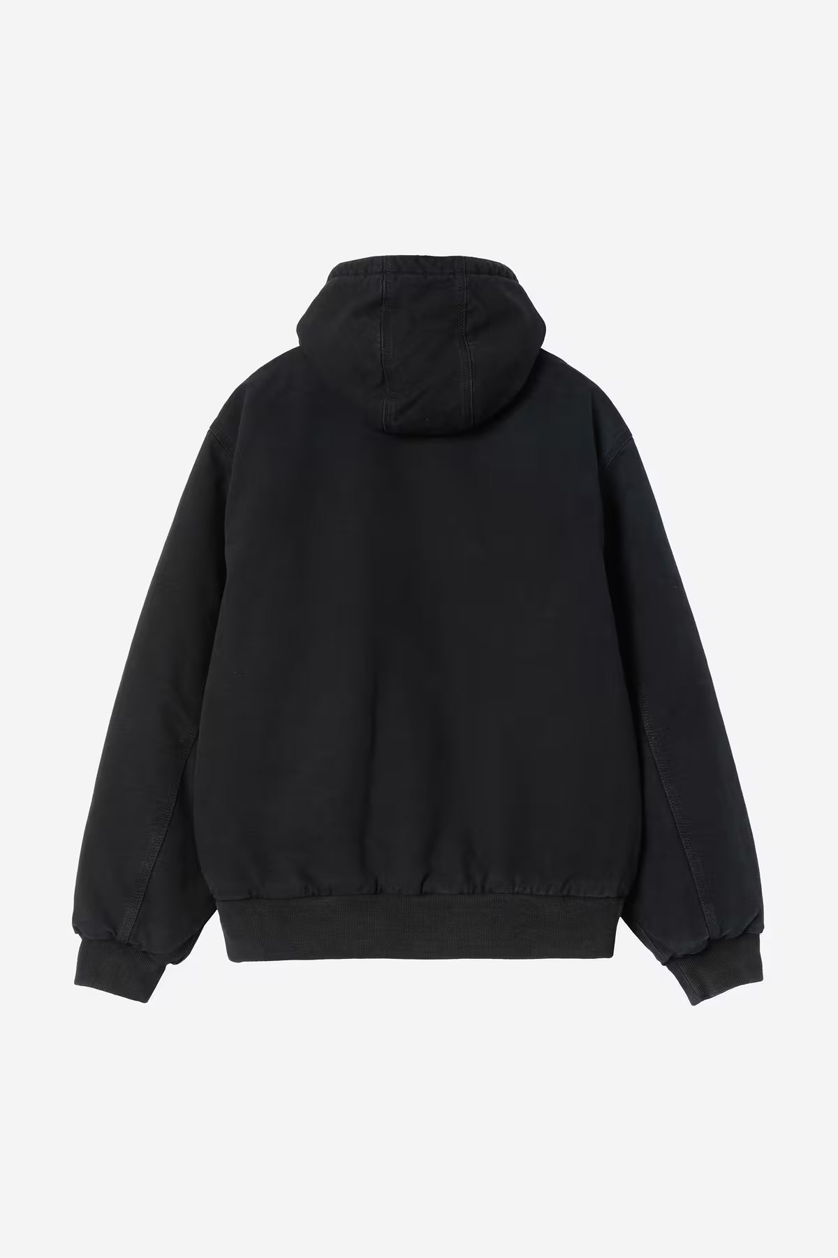 Black hoodie on a light gray background