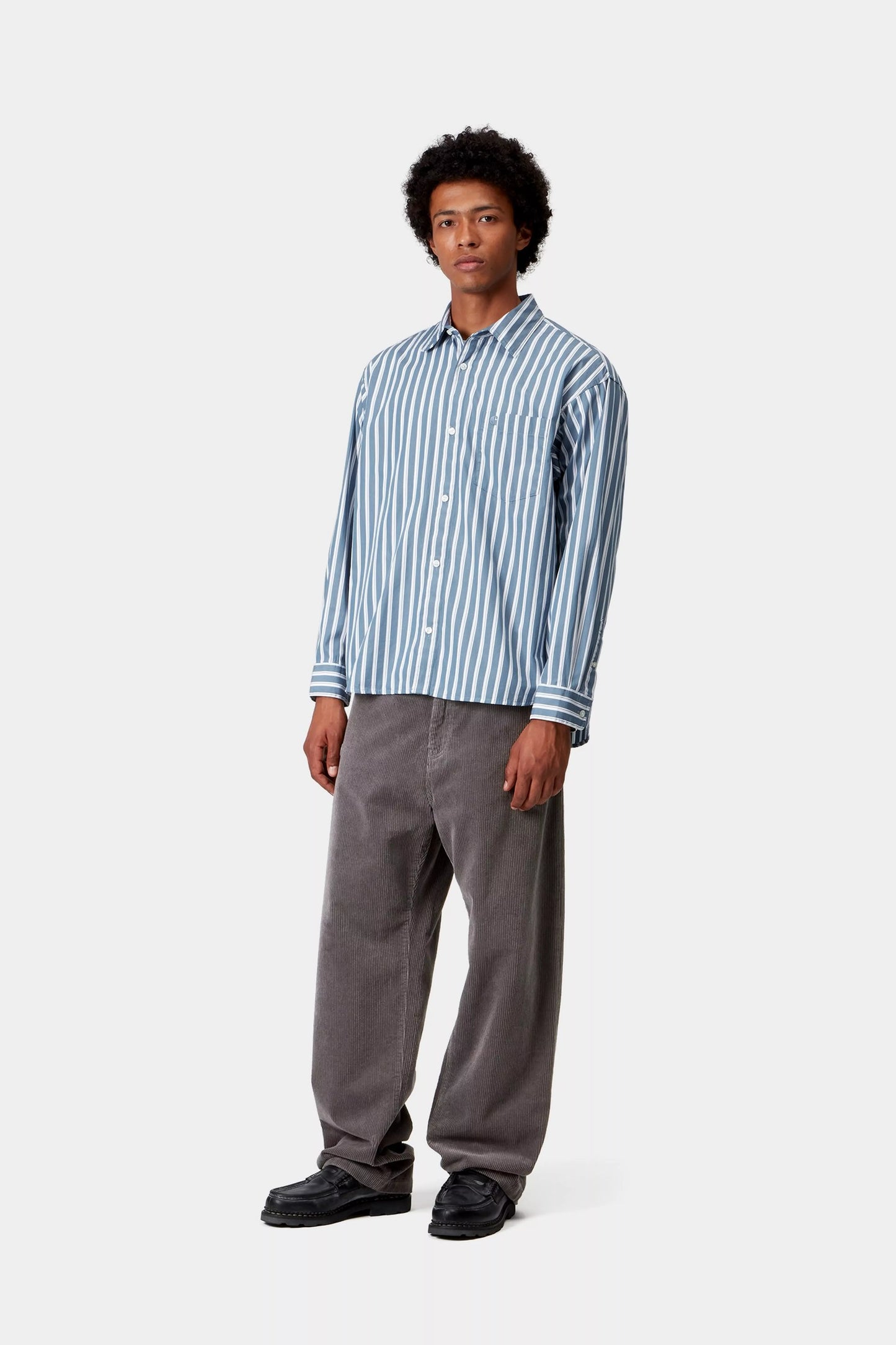 Carhartt WIP Landon Corduroy Pant - Porphyry Rinsed