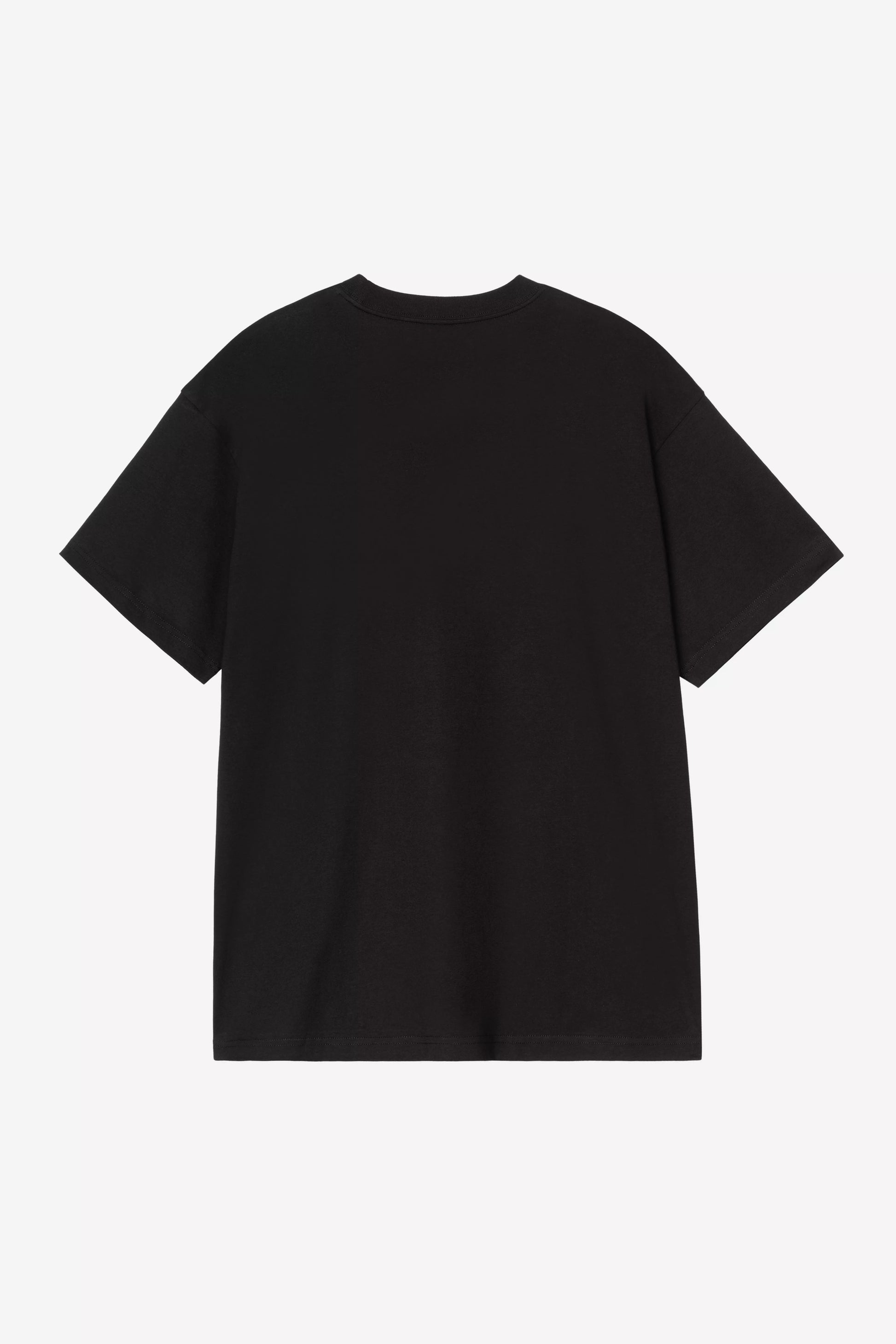 Black t-shirt on a white background