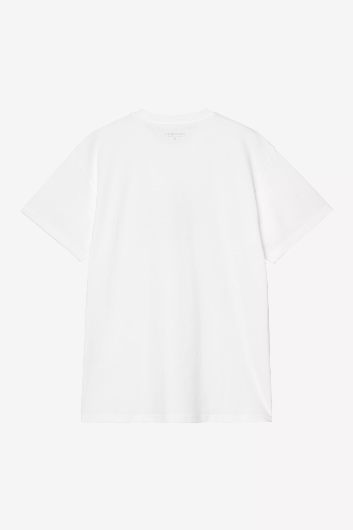 Plain white t-shirt on a light gray background