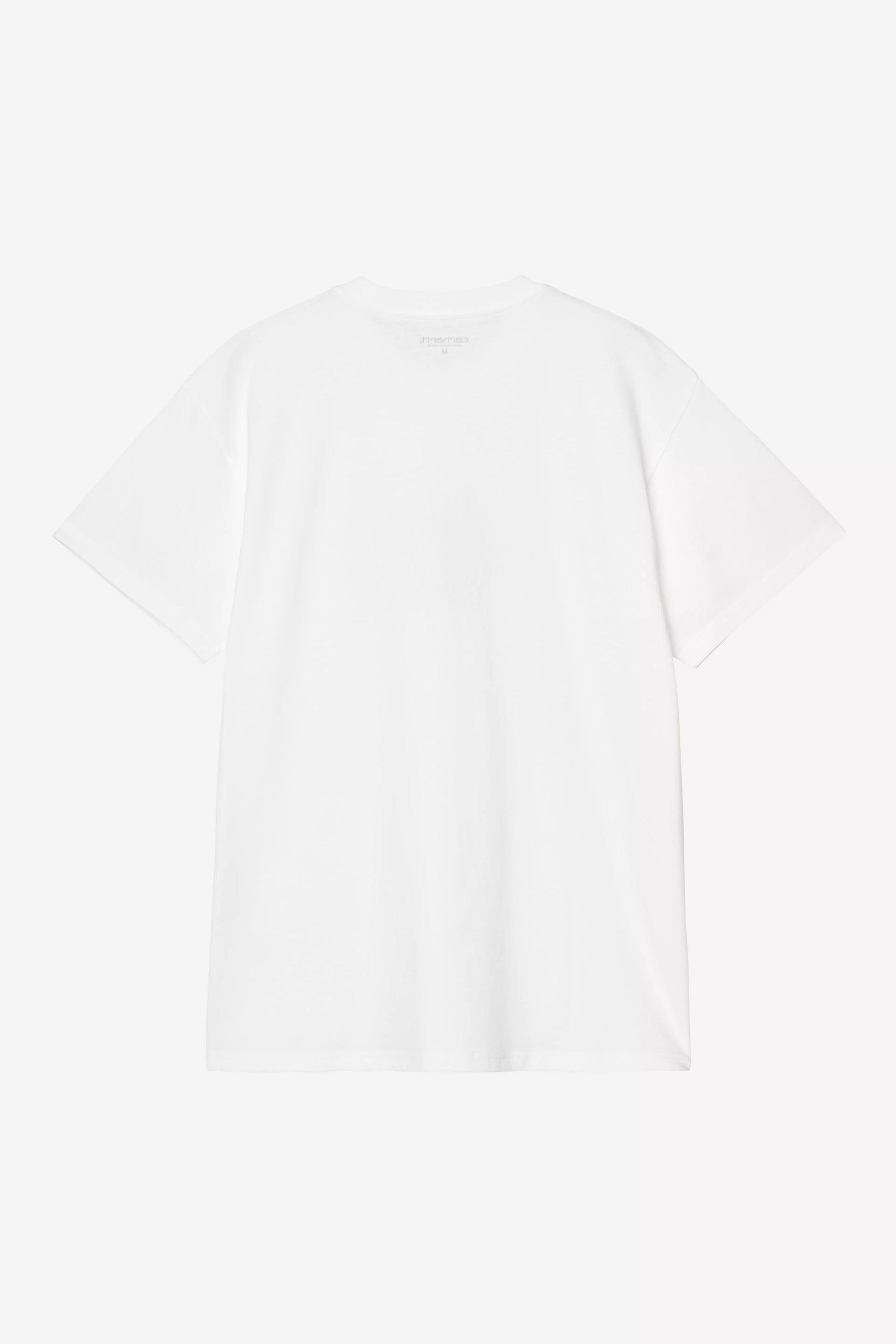 Plain white t-shirt on a light gray background