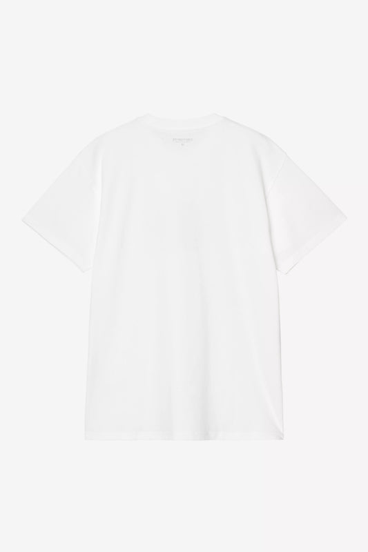 Plain white t-shirt on a light gray background