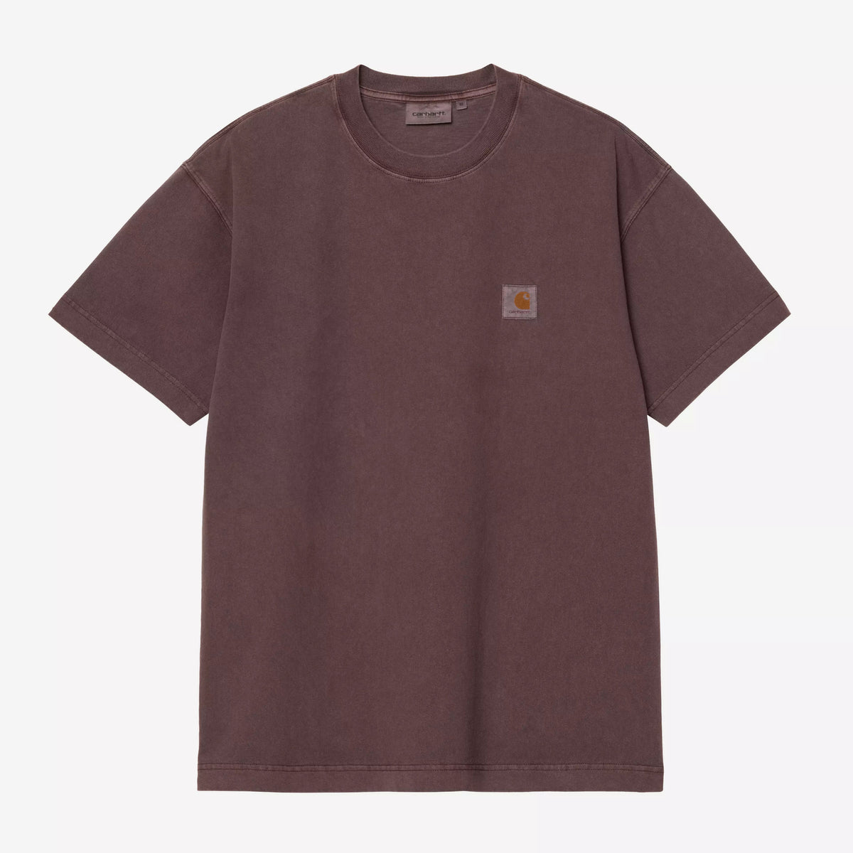Brown t-shirt with a logo on a white background