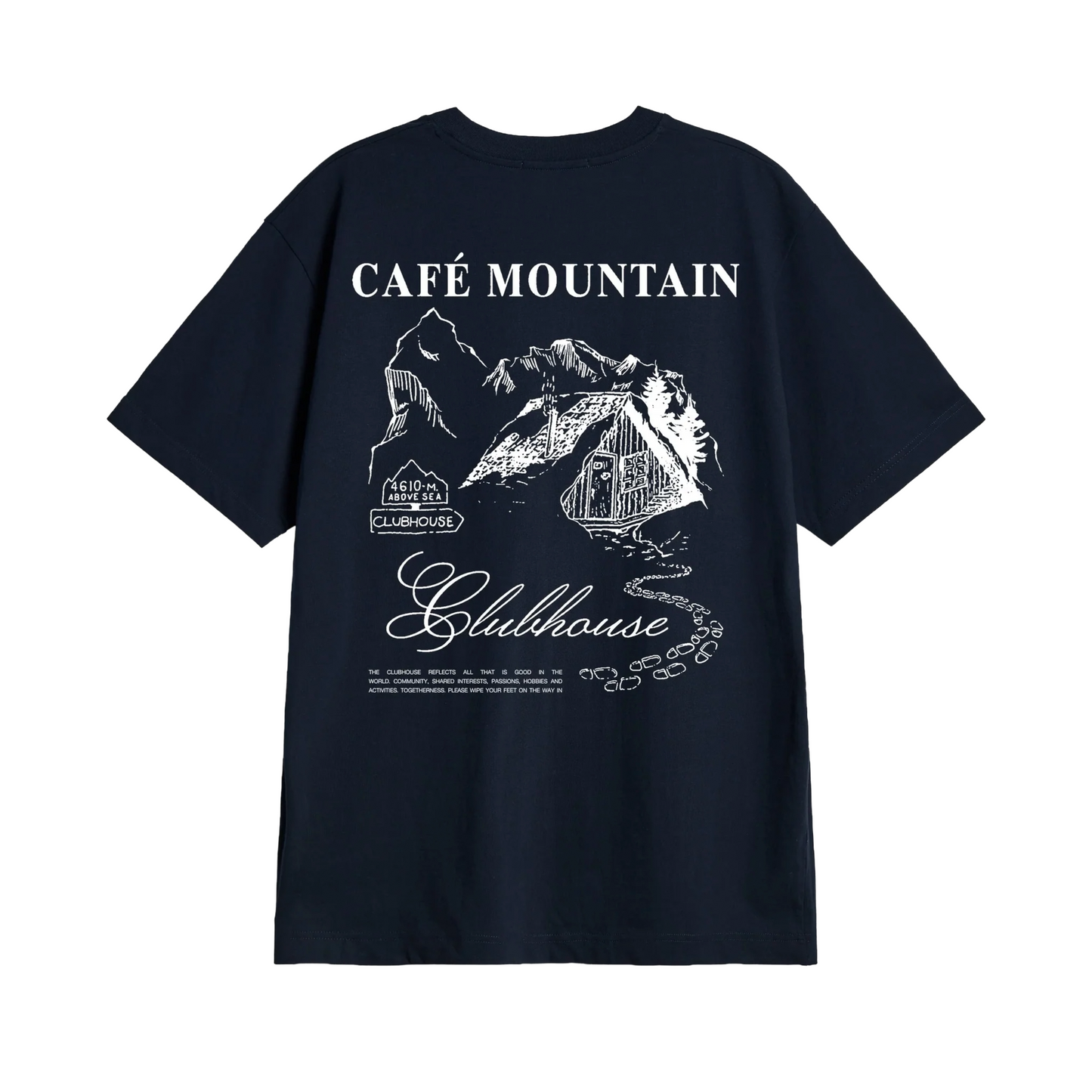 Café Mountain Refuge T-Shirt - Deep Navy