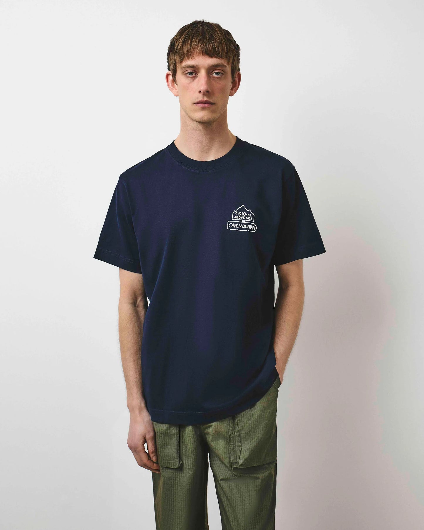 Café Mountain Refuge T-Shirt - Deep Navy
