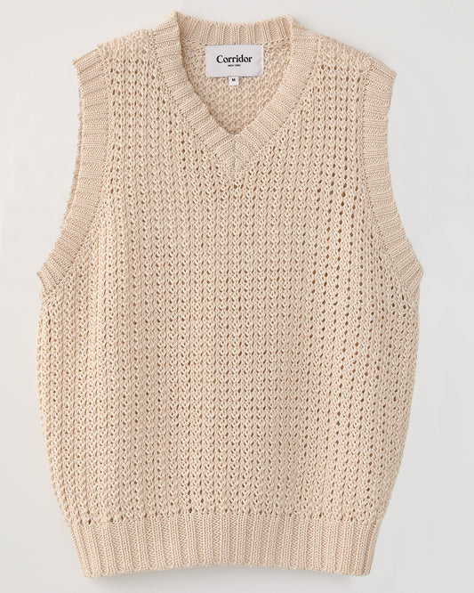 Corridor Mercerised Vest - Natural