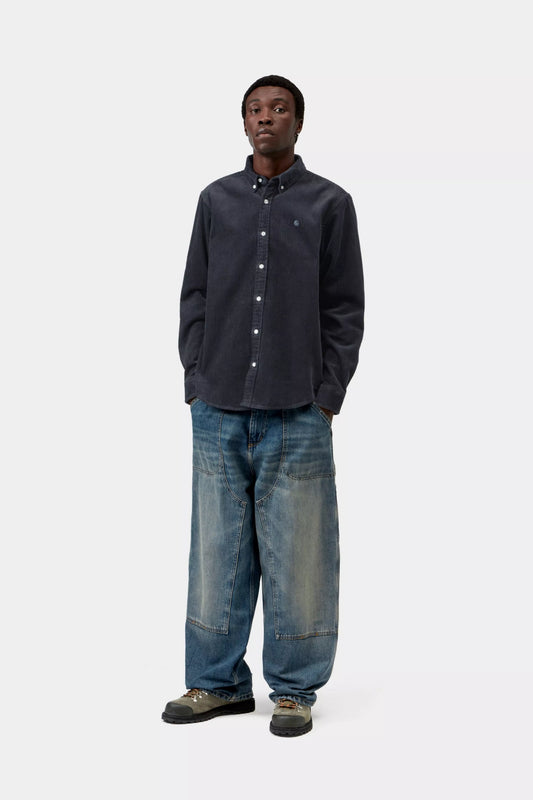 Carhartt WIP L/S Madison Cord Shirt - Dark Navy