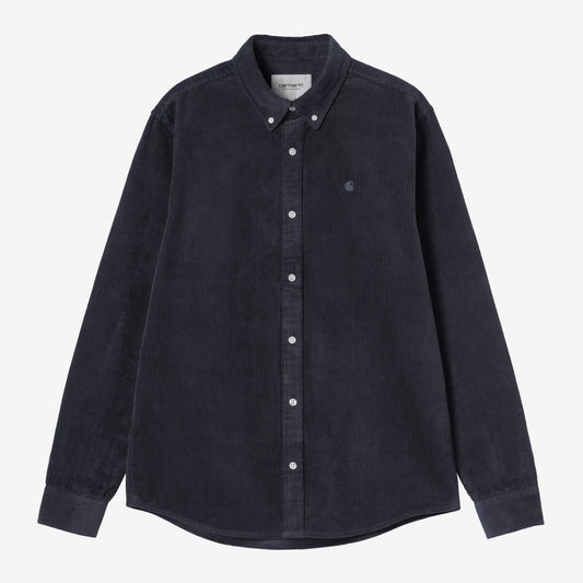 Carhartt WIP L/S Madison Cord Shirt - Dark Navy