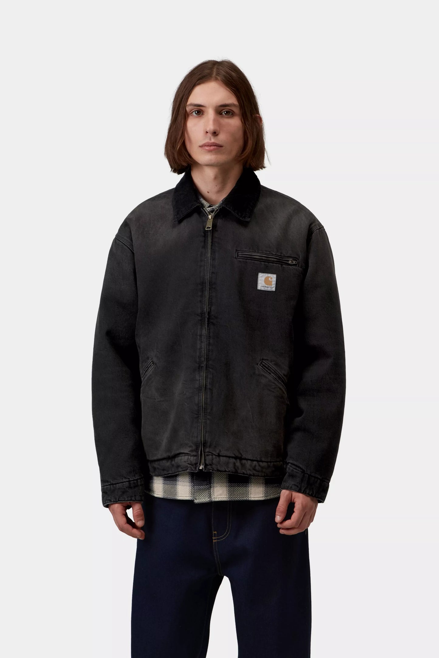 Carhartt WIP OG Detroit Jacket - Tobacco / Black Washed