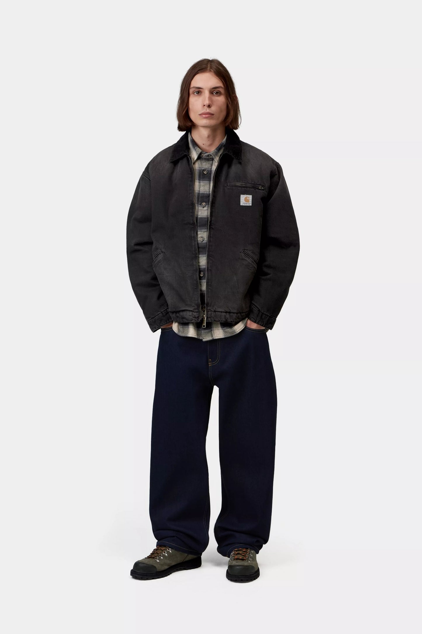 Carhartt WIP OG Detroit Jacket - Tobacco / Black Washed