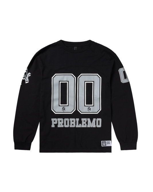 No Problemo Sports Cotton LS Jersey - Black