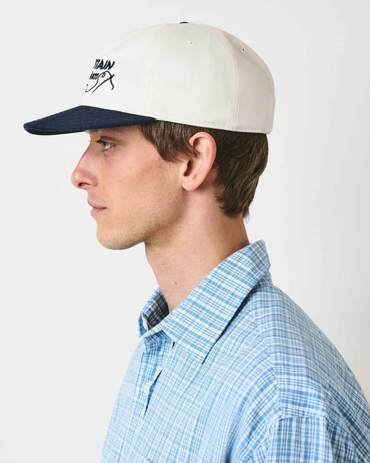 Café Mountain Needles & Thread Cap - White and Navy
