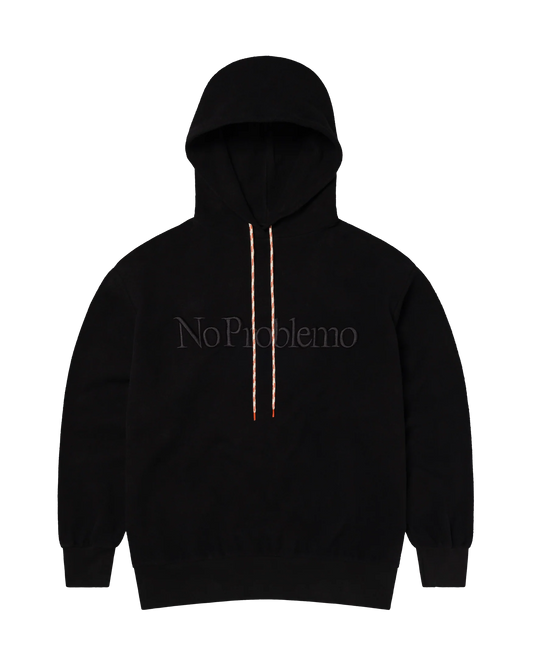 No Problemo Reverse Fleece Hoodie - Black