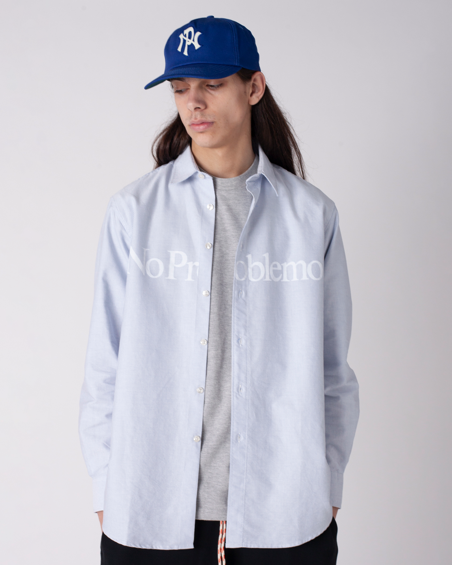 No Problemo L/S Stripe Shirt - Blue