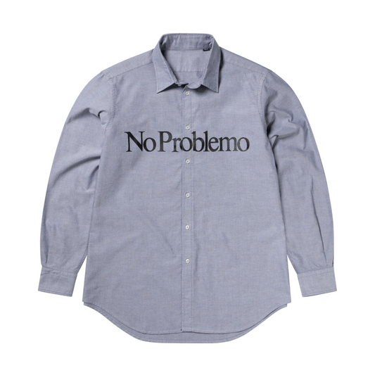 No Problemo L/S Oxford Shirt - Charcoal