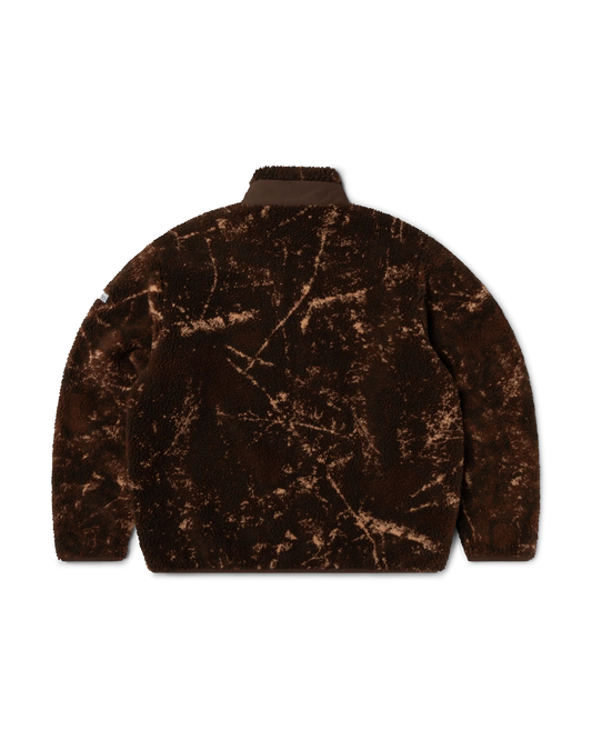 Brown distressed jacket on a white background