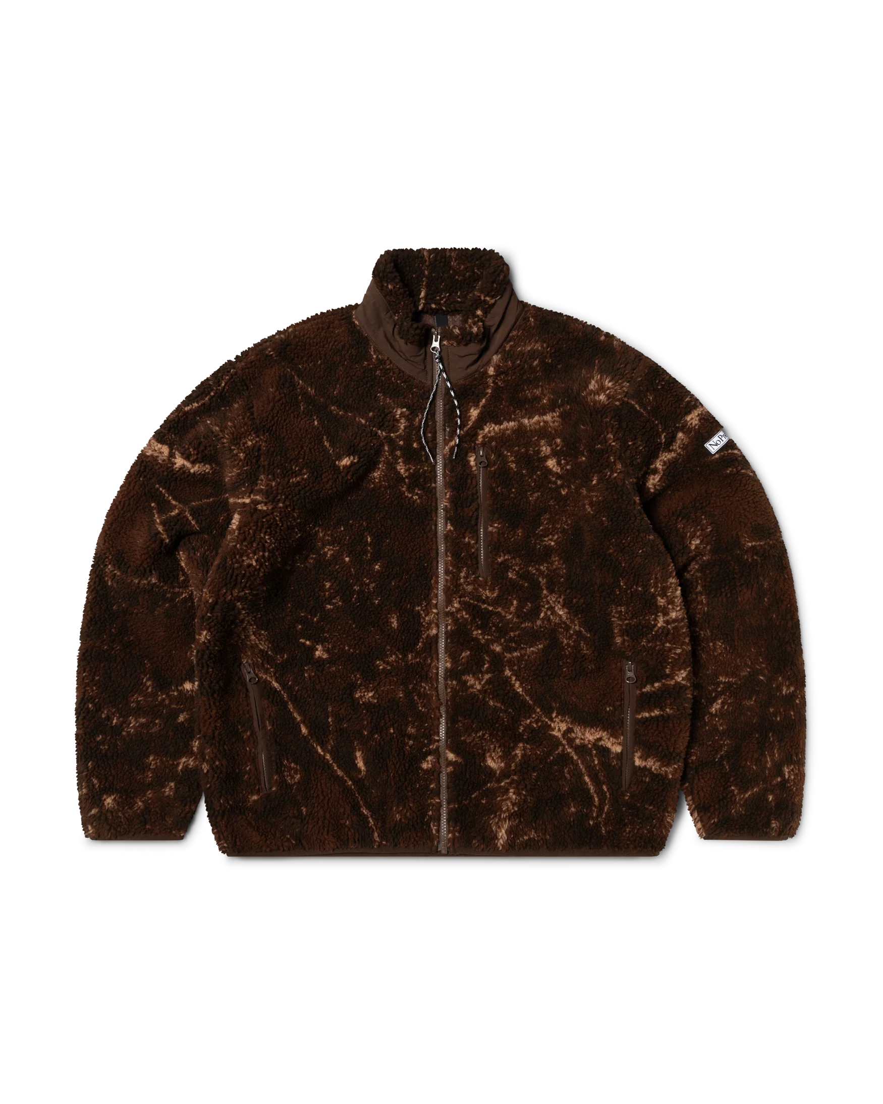 Brown textured jacket on a white background