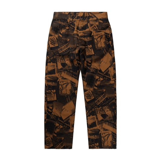 No Problemo Redacted Jacquard Bagi Jean - Brown