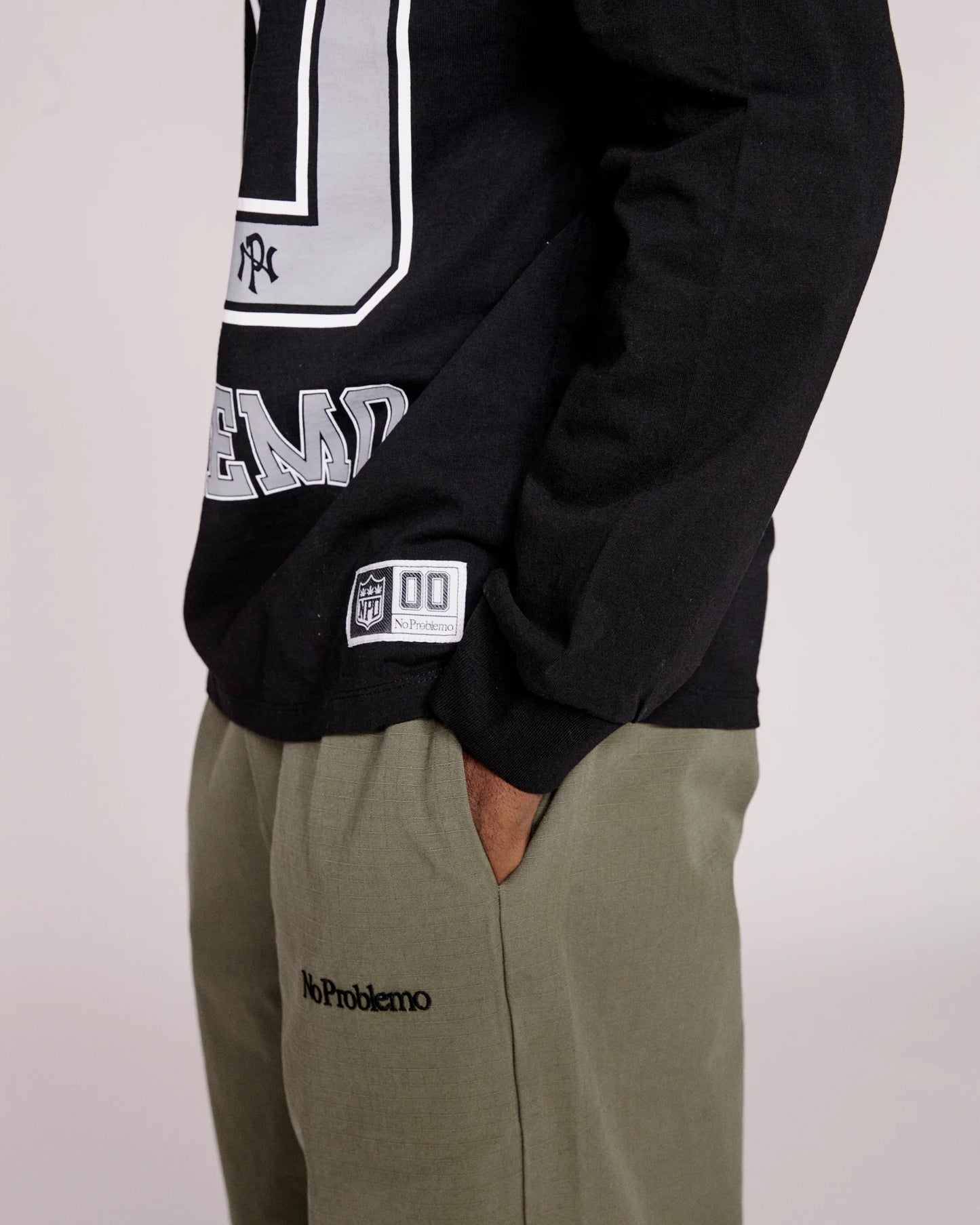 No Problemo Sports Cotton LS Jersey - Black