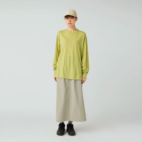 Snow Peak Merino Wool L/S T-Shirt - Light Green