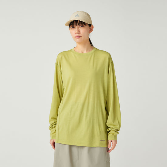 Snow Peak Merino Wool L/S T-Shirt - Light Green