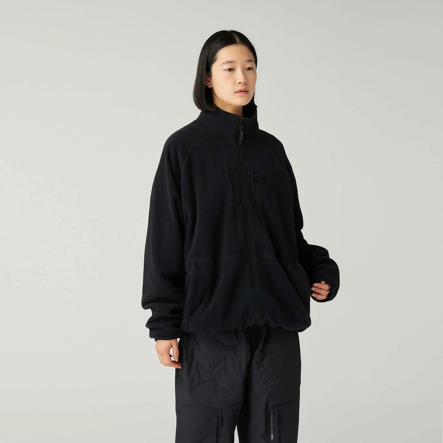 Snow Peak Water-Repellent Fleece Jacket - Black