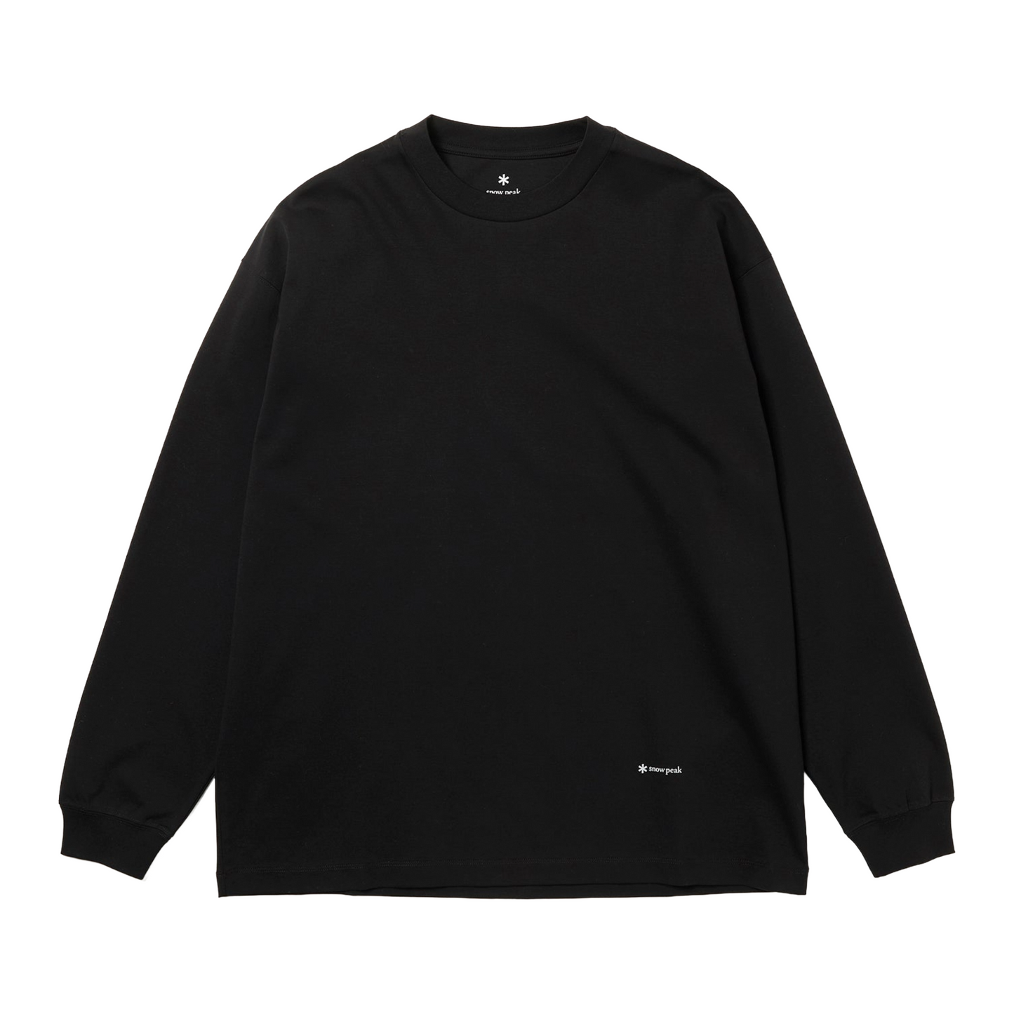 Snow Peak Organic Cotton Mercerised L/S T-Shirt - Black