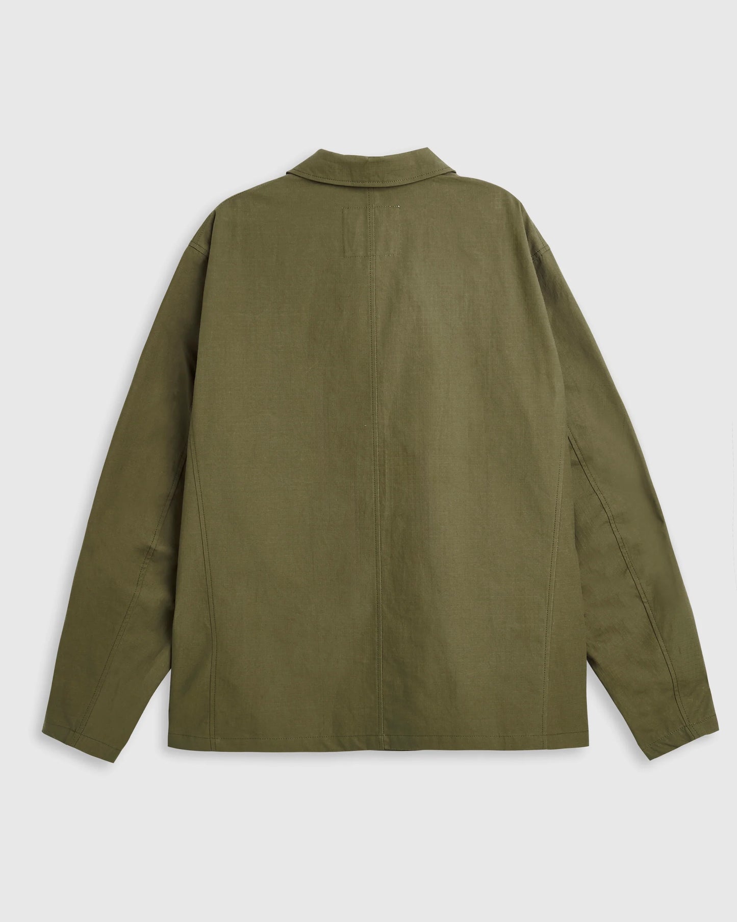Green jacket on a light gray background