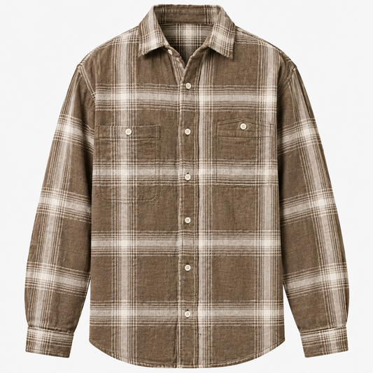 Café Mountain Tumble Check Heritage Shirt - Rusk