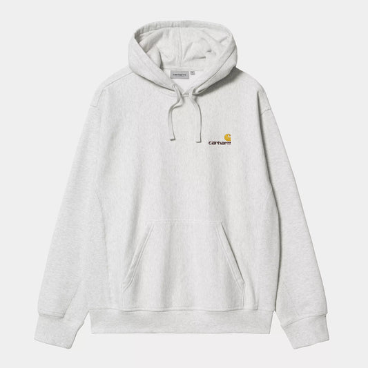 Carhartt WIP Hooded American Script Sweatshirt - Ash Heather