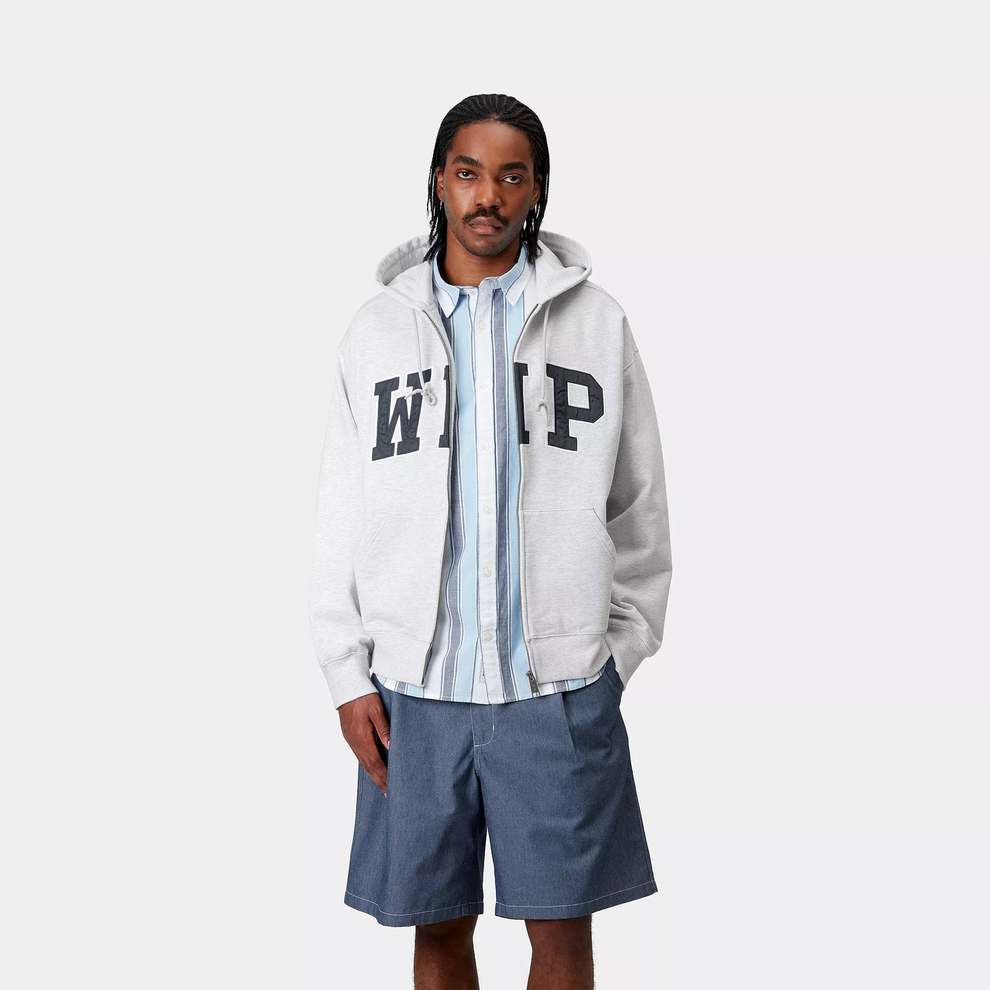 Carhartt WIP Hooded WIP Sweat Jacket - Ash Heather