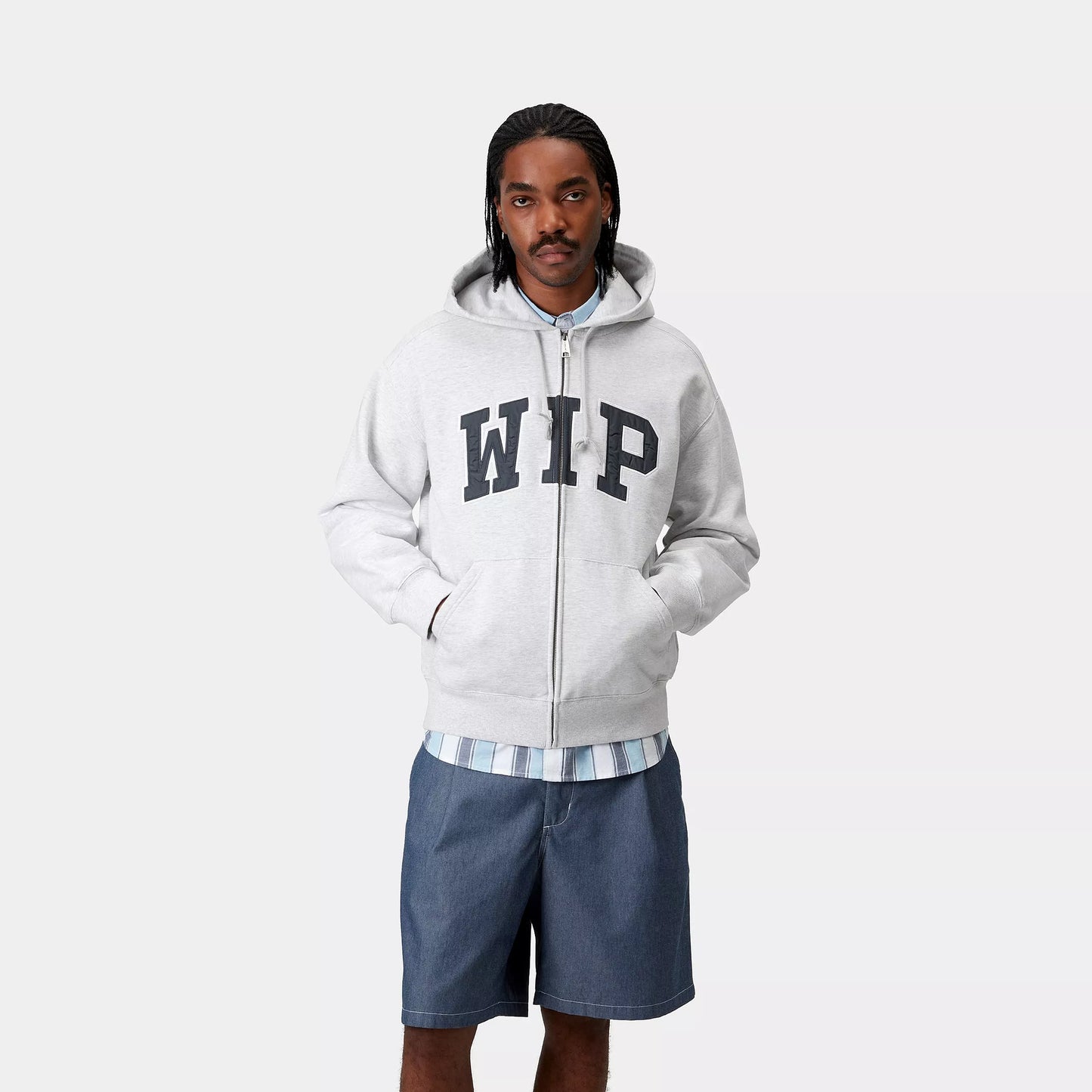 Carhartt WIP Hooded WIP Sweat Jacket - Ash Heather