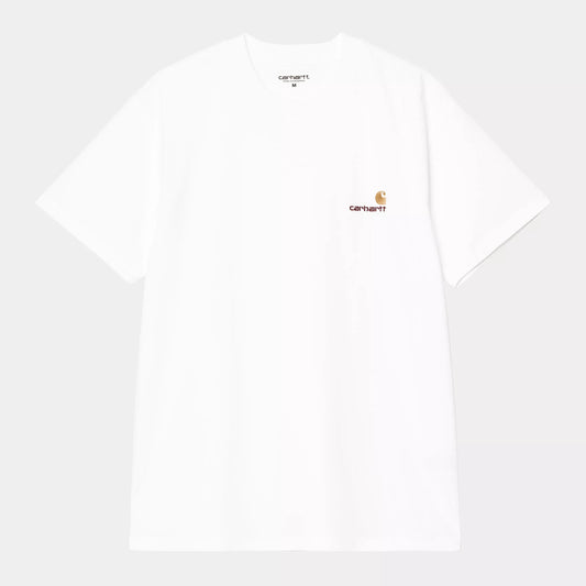 Carhartt WIP S/S American Script T-Shirt - White