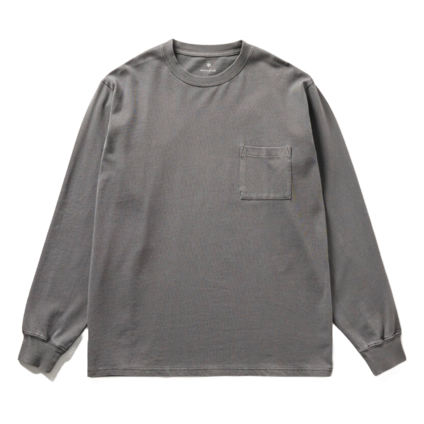 Snow Peak Garment Dyed L/S T-Shirt- Charcoal